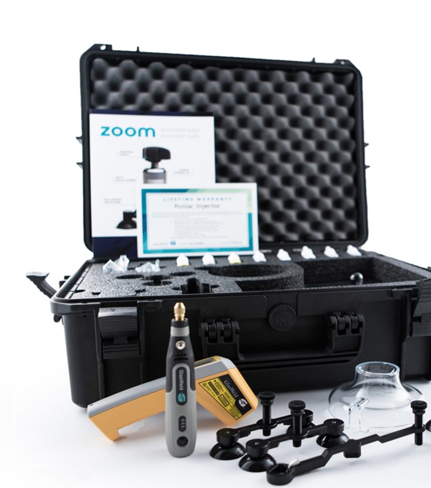 ZOOM PRO 키트 케이스와 주입기, 경화 조명 등 구성품